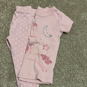 Carter's Pink Unicorn Pajama Set